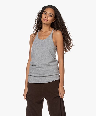 extreme cashmere N°58 Invisible Cashmere Tank Top - Grey