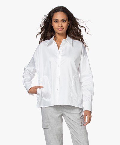 Drykorn Cloelia Cotton Poplin Shirt - White