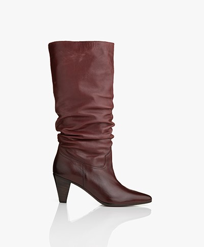 Closed Dill Leather Boots - Raisin