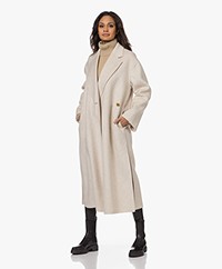 By Malene Birger Double-breasted Ayvian Coat with Side Slits - Nature