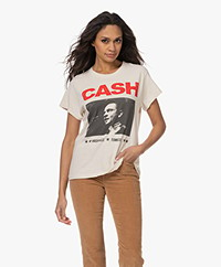 Daydreamer Johnny Cash Nashville Tn Tour Print T-shirt - Dirty White