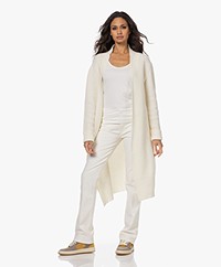 LaSalle Wool and Cashmere Open Cardigan - Panna