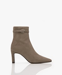 Panara Suede Leather Ankle Boots - Taupe