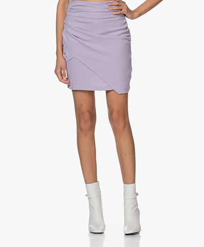 IRO Lannie Crepe Wrap Mini Skirt - Lilas