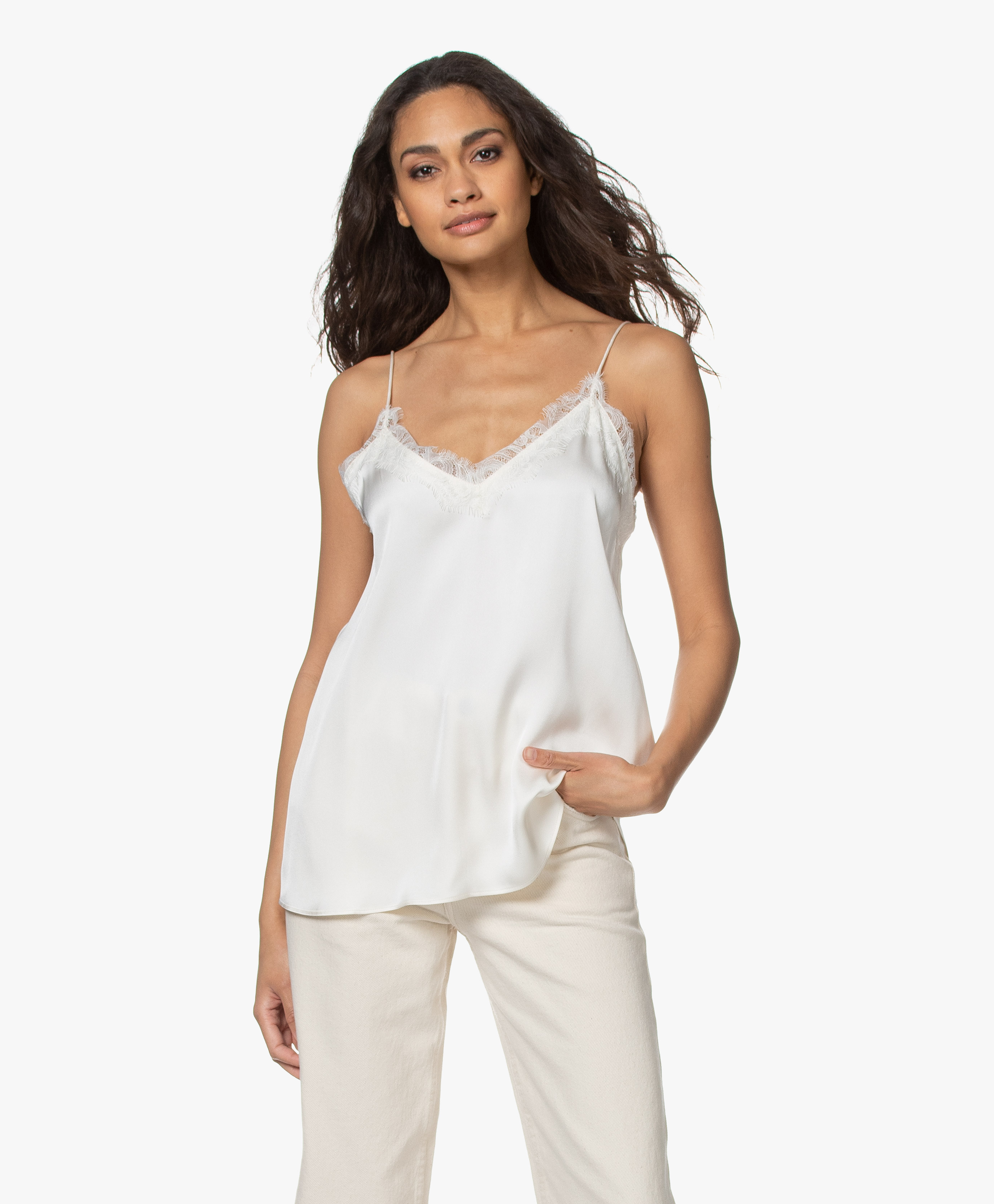 ivory satin camisole