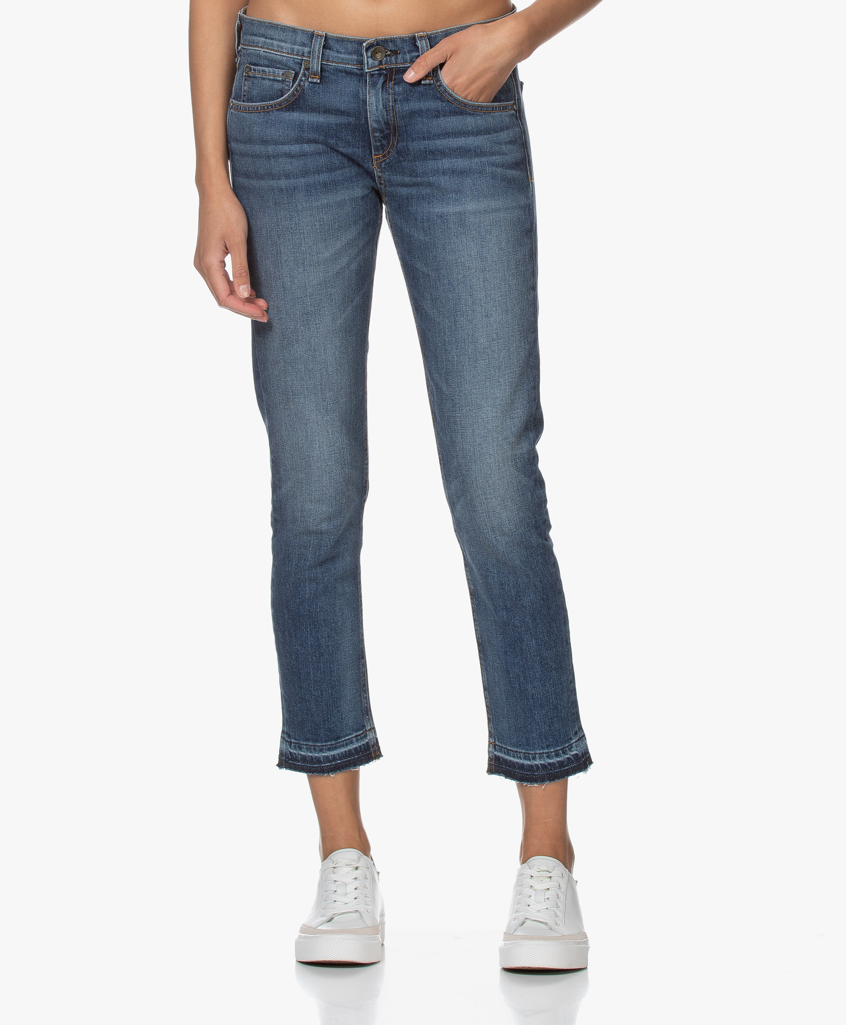 Rag & Bone Denim Trousers in Blue Womens Clothing Jeans Capri and cropped jeans 