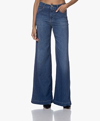 Closed Glow-Up Flared Stretch Jeans - Donkerblauw