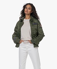 Zadig & Voltaire Bolid Patch Bomber Jacket - Used Khaki