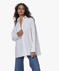Róhe Oversized Back Slit Poplin Shirt - White