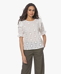 Josephine & Co Mia Broderie Anglaise Blouse - Wit