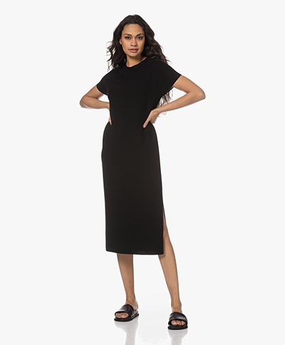 Drykorn Iloni Seamless Knitted Cotton Dress - Black