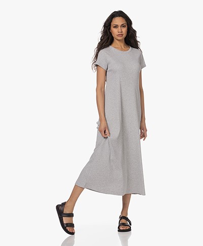 Drykorn Kalefi Ribbed Jersey Maxi Dress - Light Grey