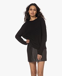 Drykorn Maila Seamless Cotton-Cashmere Sweater - Black
