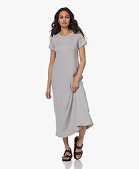 Drykorn Kalefi Rib Jersey Maxi Jurk - Lichtgrijs