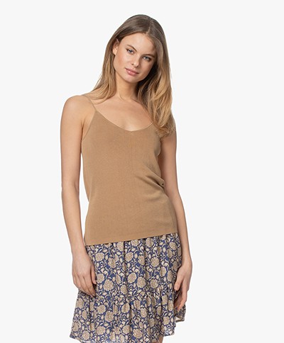 Josephine & Co Lisa Knitted Spaghetti Strap Top - Mocca