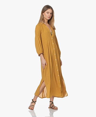 by-bar Loulou Smocked Maxi Dress - Harvest