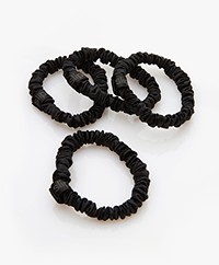 slip™ 4-pack Skinnies Zijden Scrunchies - Zwart