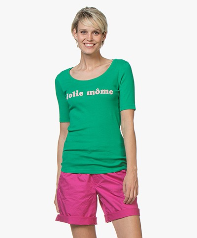 La Petite Française Toinette Print T-shirt - Groen