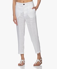 Resort Finest Gianna Tapered Linen Pants - White