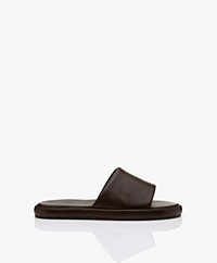 Filippa K Marin Slide Leather Sandals - Umber Brown