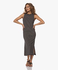 Rails Tank Dress Midi Dress - Black Ivory Stripe