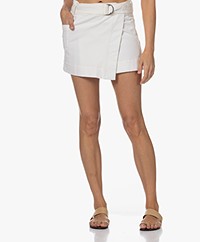 Rails Sydney Denim Mini Skirt with Waist Belt - Oat