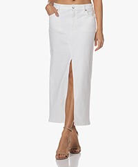 Filippa K Denim Maxi Skirt with Slit - Washed White
