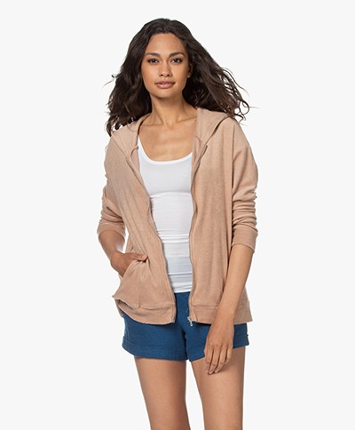 Majestic Filatures Terry Hooded Cardigan - Ficelle