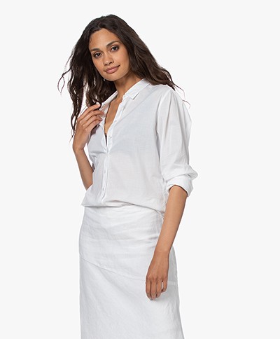 Belluna Velvet Poplin Shirt - White