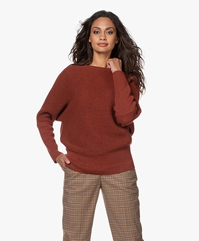 Sibin/Linnebjerg Joy Merino Blend Sweater - Rust
