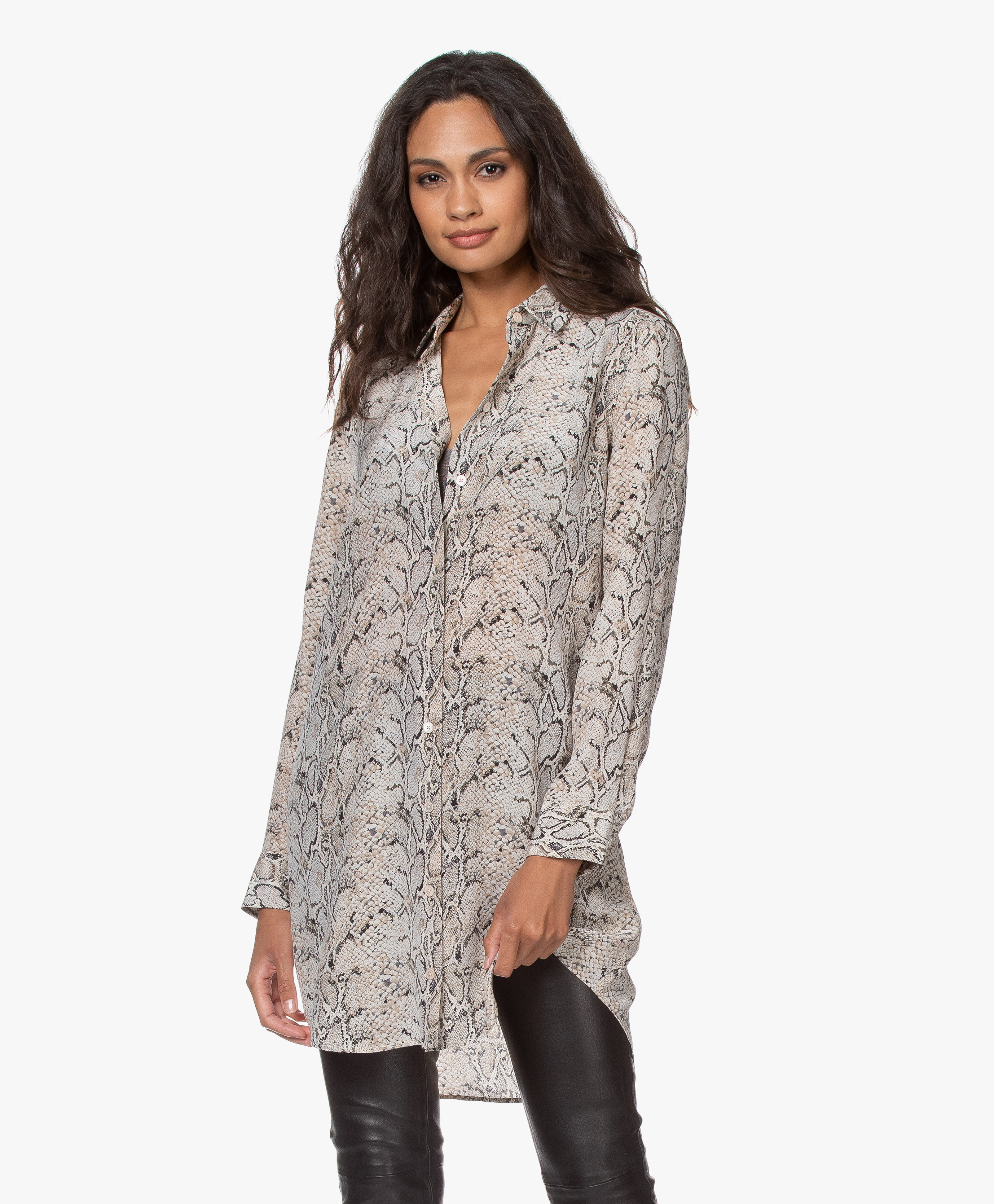 shirt dress snake print