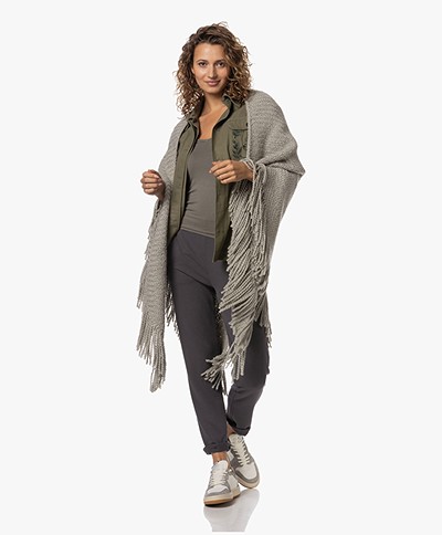 Manos del Uruguay Merino Wool Blend Poncho - Light Grey