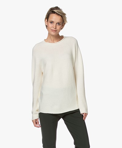 LaSalle Virgin Wool Loose-fit Sweater - Natural