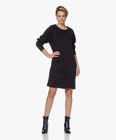 by-bar Lena Tweed Jersey Sweater Dress - Dark Navy