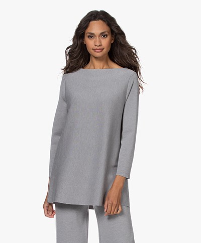LaSalle Virgin Wool A-Line Sweater - Grey