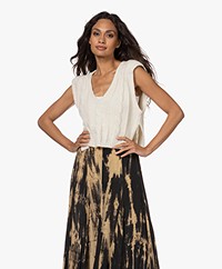 Mes Demoiselles Druwid Cable Knitted Cropped Spencer - Ivory