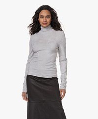 Filippa K Chenille Slim-fit Turtleneck Sweater - Pearl Grey