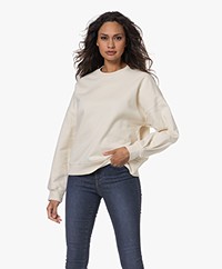 CAES Oversized Sweatshirt met Plooidetail - Ivoor