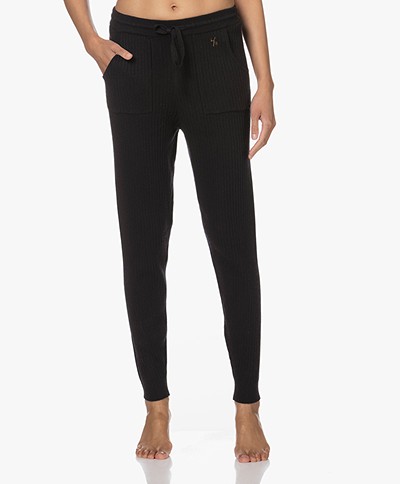 Love Stories Casey Rib Knitted Lounge Pants - Black