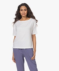 Calvin Klein Modal Jersey Korte Mouwen Pyjamatop - Wit