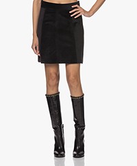 Vanessa Bruno Panpi Velvet A-line Skirt - Black