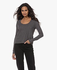 American Vintage Jacksonville Slub Longsleeve - Charcoal Melange