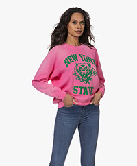 Daydreamer New York State Bear Vintage Sweatshirt - Sun Faded Pink Rouge