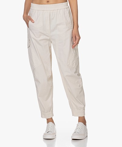 Drykorn Save Loose-fit Twill Utility Broek - Off-white