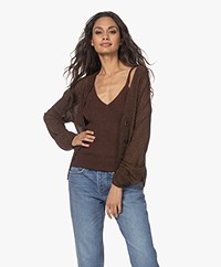 Love Stories Bea Cover up top Sweater - Dark Brown