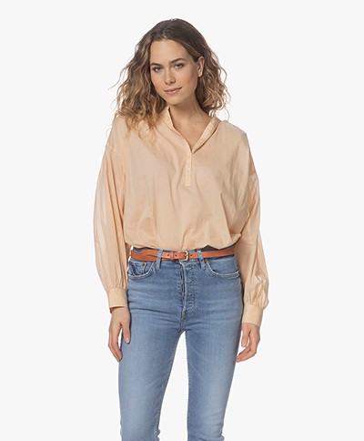 Repeat Cotton Pleated Blouse - Cord