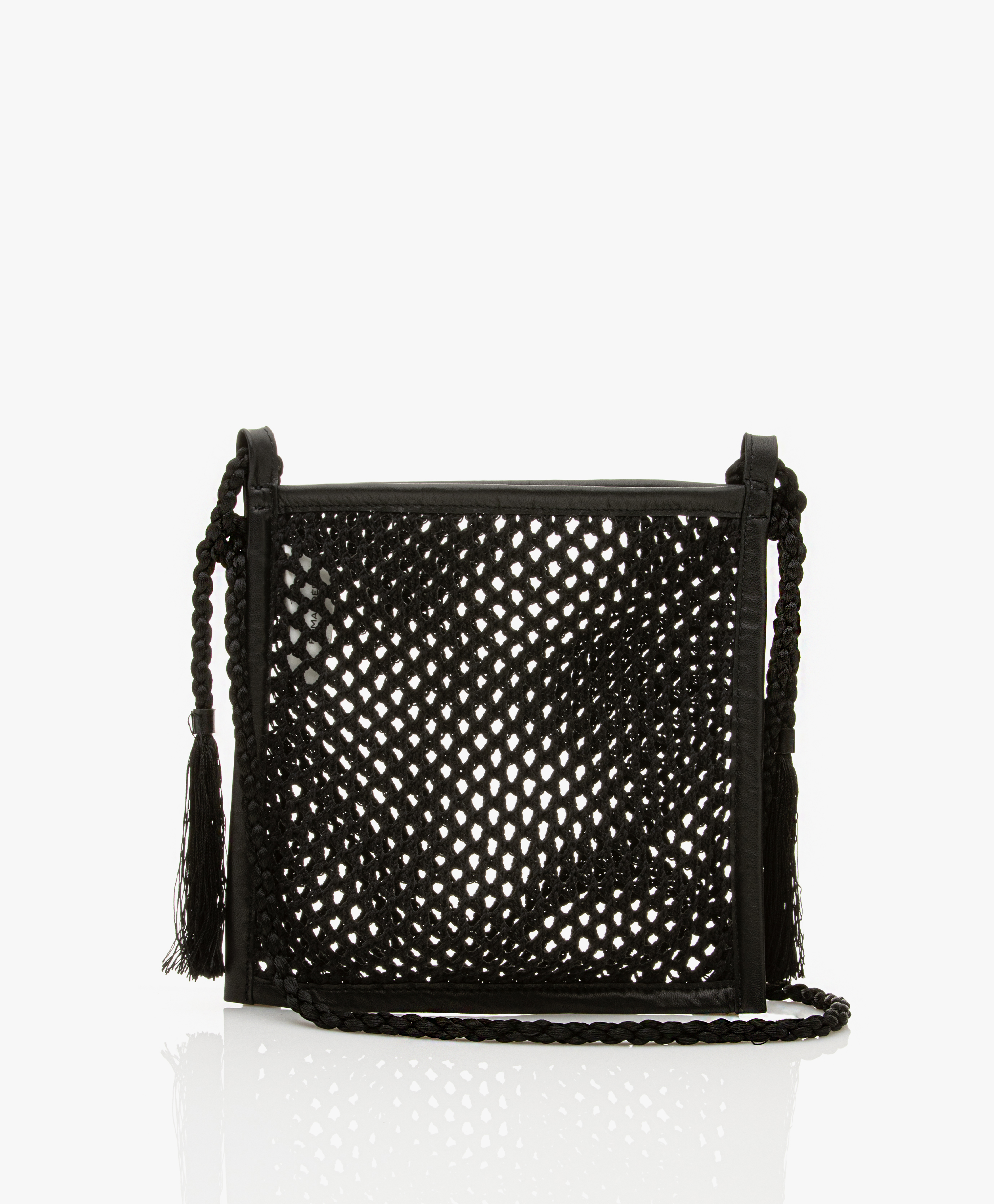 Pomandère and Leather Shoulder Bag - Black - 99