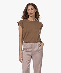 Repeat Cotton-Cashmere Knitted T-shirt - Mocca