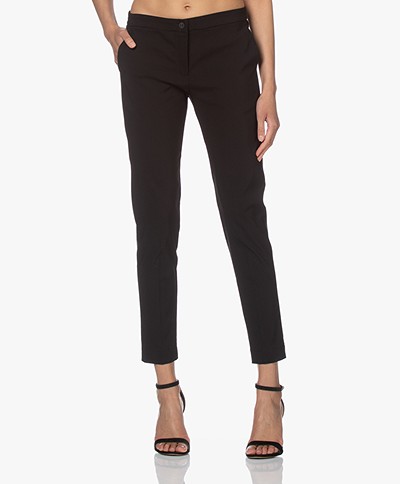 Woman by Earn Sue Stretch Viscose Pants - Black