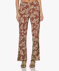 no man's land Viscose Jersey Print Broek - Terra